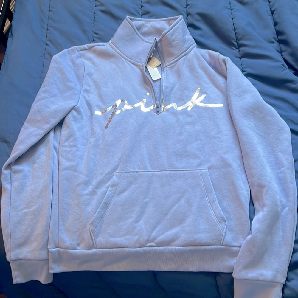 NWT Victoria’s Secret Pink 1/4 Zip Sweatshirt